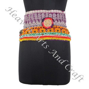 Cinturón de Danza del Vientre Vintage, Cinturón Tradicional Afgano, Kuchi Tribal, BB096A, Banjara Antigua, Cinturones de Cuentas Hechos a Mano - Product Image 4