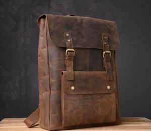 Personnalisé Vintage marron en cuir véritable CLC unisexe mode sportif Hipster Style voyage sac de sport bonbons Logo personnalisé cadeau - Product Image 6