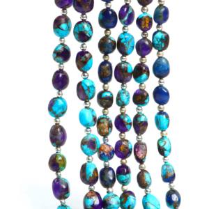 Cuentas Sueltas de Turquesa Azul Mohave AAA, Cuentas de Piedras Preciosas Sueltas para la Fabricación de Joyas, por Mayorista Indio - Product Image 6