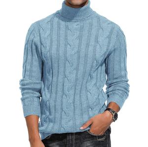 Pull en laine 100% pour homme, respirant, tendance, doux, coupe ajustée, confortable, à motif argyle, manches longues, élégant, personnalisable - Product Image 6