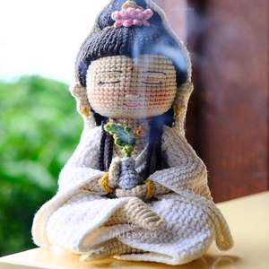 ตุ๊กตาโครเชต์พระพุทธเจ้า & รูปพระสงฆ์ทำด้วยมือของเล่น amigurumi ZEN mindfulness & ของตกแต่งทางจิตวิญญาณ45 - Product Image 4