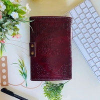 Cuaderno de Viaje Retro Exclusivo Hecho a Mano, Tripal Moon, A4/A3, Tapa Dura, Encuadernado en Cuero, Papel sin Líneas, Papel para Notas
