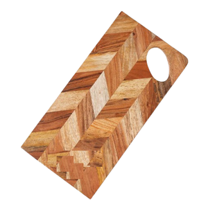 Planche à découper rectangulaire en bois royal de finition naturelle de bloc à découper pour l'utilisation d'ustensiles de cuisine de coupe de légumes - Product Image 1