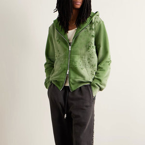 Athletic Style Distressed <b>Hoodie</b> For Men Casual Streetwear <b>Hoodie</b> With Modern Comfort Fit - Product Image 2