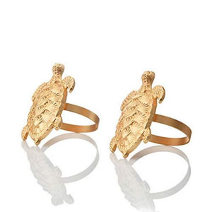 Meilleure vente directe d'usine douane indienne vente en gros demi-rond métal or rond rond rond de serviette pour la décoration de table de fête de mariage - Product Image 6