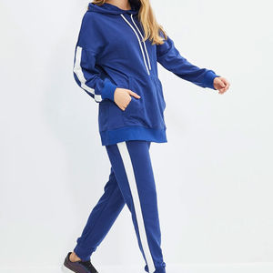 OEM personnalisé femmes automne hiver costume 2 pièces survêtement femmes à manches longues survêtement ensemble à capuche sport costumes femmes survêtement - Product Image 1