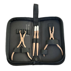 Kit de Pinzas para Extensiones de Cabello de Acero Inoxidable de Alta Calidad con Logotipo Personalizado y Diseño Reutilizable - Product Image 1