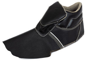 รองเท้าบูทนิรภัยแบบถัก หนังแท้ ระบายอากาศได้ดี สวมใส่สบาย ดีไซน์ทันสมัย คุณภาพสูง สำหรับทุกเพศ สีดำ - Product Image 3