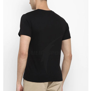 Summer Fashion Men's <b>Round</b>-Neck T-Shirt Short Sleeve Quick Dry Breathable <b>Canvas</b> Fabric High Quality Polyester/Cotton Material - Product Image 4