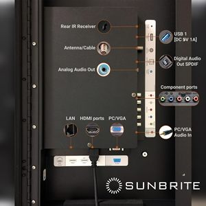 Televisor para Exteriores de 55 Pulgadas con Protección Solar Completa, 4K Ultra HD HDR LED, Resistente a la Intemperie, Frecuencia de Actualización de 120Hz, Pantalla LED de Iluminación Directa FHD, Control Remoto para Todo Clima - Product Image 5