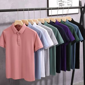 Nueva camiseta Polo en blanco con logotipo suave bordado personalizado para exteriores CVC 80% Algodón 20% poliéster camiseta de Golf informal para hombres - Product Image 1