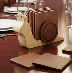 Posavasos de Madera Clásico Hecho a Mano, Ecológico, Duradero, de Madera Maciza para Bebidas, para el Hogar, Cafeterías y Regalos - Product Image 5