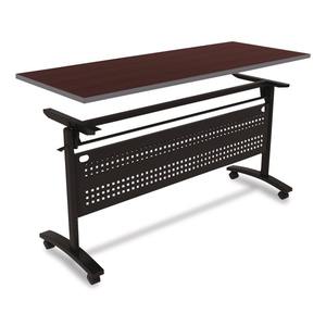 Alera ALEVA737260BK Valencia Flip Training <b>Table</b> Base with Modesty Panel 57.88w X 19.75d X 28.5h <b>Foldable</b>-Black - Product Image 3