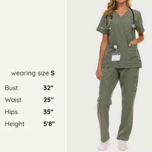 Wholesale Women's Medical Uniform <b>Scrubs</b> Breathable Rayon & Spandex Stretch Hospital <b>Scrub</b> <b>Sets</b> for Nursing - Product Image 2