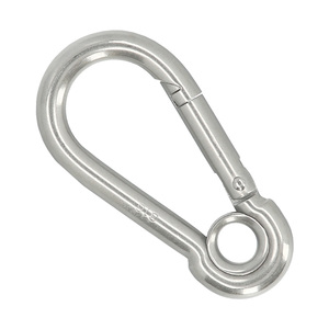 Moschettone da Pompiere in Acciaio Inossidabile con Occhiello 100 mm. Per uso domestico. - Product Image 1