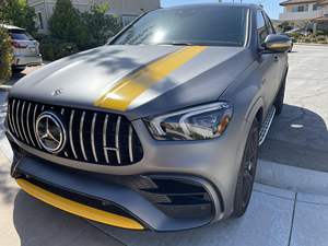 2021 Mercedes-Benz AMG GLE63 S coupé 603hp Turbo V8 AWD lumière intérieur ACC régulateur de vitesse gris mat enveloppement automatique R21 gauche - Product Image 4