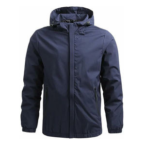 Windbreaker 100% Polyester <b>Jacket</b> Sports And <b>Travel</b> Wear Hooded Customised Logo Printing Solid Hooded <b>Jacket</b> OEM Service - Product Image 5