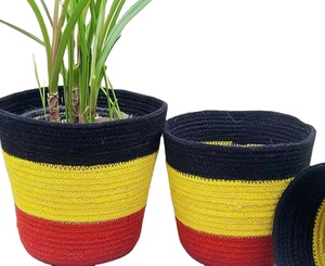 Nuevo Macetero Nórdico Tejido de Mimbre y Bambú, Cesta Grande de Suelo para Plantas y Suculentas, Venta al por Mayor, Hecho en BD - Product Image 1