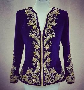NEW---TRENDY JACKET ON VELVET WITH EMBELLISH OF BEAUTIFUL CRYSTAL BEADS,GLASS STONE WORK @ 2022 - Product Image 1