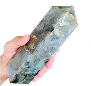 หอคอยคริสตัลหินลาบราดอไรต์ธรรมชาติสำหรับการบำบัดและตกแต่ง - Product Image 4