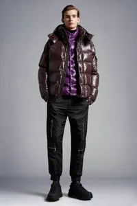 2025 Spring <b>Thin</b> Stand Collar <b>Men's</b> Puffer <b>Jacket</b> Plus Size Oversized Streetwear Dripping Zipper Closure Casual Waterproof Front - Product Image 3