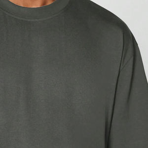 เสื้อยืดผู้ชายระบายอากาศได้ดีคอกลมผ้าคอตตอนสีทึบคอกลมผ้า100% คลาสสิก - Product Image 4