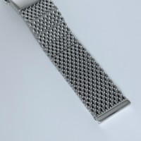 Bracelet de montre en maille d'acier inoxydable 316L durable, 20 mm, haute dureté, fait main, avec boucle déployante solide, pièces de montre de qualité supérieure