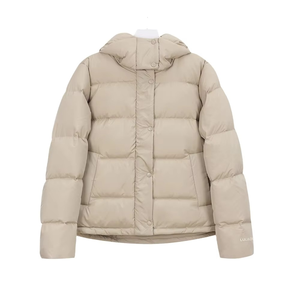 Venta al por mayor de encargo de gran tamaño de invierno Puff grueso cálido mujeres de manga larga chaquetas de bombardero de las mujeres chaqueta de mezclilla con capucha - Product Image 6