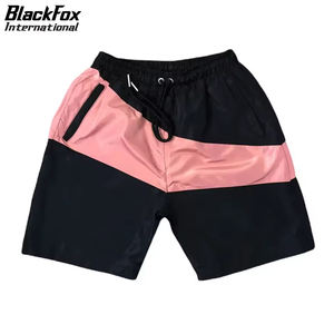 2025 meilleurs hommes décontracté été mode fermeture éclair couleur bloc veste à capuche coupe-vent deux pièces Shorts ensemble survêtement - Product Image 5