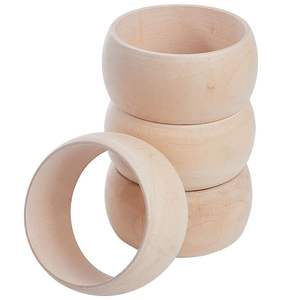 Rond de serviette en bois rustique pour la décoration de table à manger de cuisine avec le style de ferme parfait pour les rassemblements et les fêtes de vacances - Product Image 4