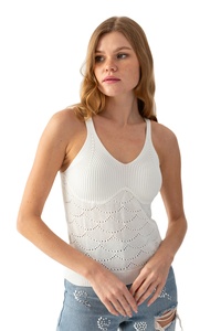 Halter Collar Trou Tricots Athlète Femme Athlète Sangle Tricots Athlète Élégant et Élégant - Product Image 6