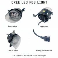 Remplacement OEM, phare antibrouillard à double couleur 20W, douille longue, 1K0941699 pour Volkswagen