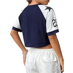 เสื้อเจอร์ซีย์ฟุตบอลอเมริกันสำหรับผู้หญิงเสื้อฟุตบอลแบบซับลิเมชันตาข่ายออกแบบได้ตามต้องการ - Product Image 4