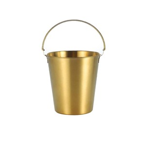 ถังน้ำแข็งสแตนเลสทรงกลมขัดเงาทองเหลืองสำหรับปาร์ตี้ไวน์เบียร์ถังเก็บน้ำแข็ง - Product Image 1