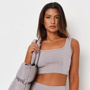 Conjunto de sujetador y pantalones cortos de Yoga sin costuras para mujer, ropa deportiva sin costuras para gimnasio, venta al por mayor, de bajo coste - Product Image 1