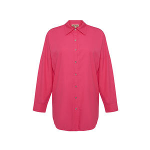Blusa Casual de Negocios para Mujer - Corte Holgado, Popelina a Cuadros, Cuello con Volantes, Top Corto - Product Image 1