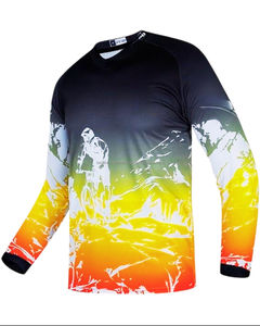 Chemises de course moto unisexes pour adultes grandes tailles, imprimées numériquement, en spandex/polyester, séchage rapide, imperméables, respirantes, manches longues - Product Image 2