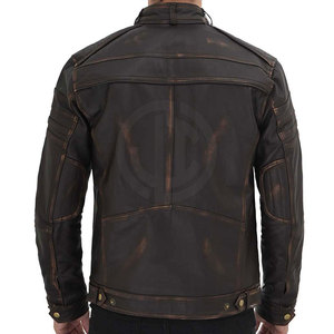 Chaqueta de Cuero Vacuno de Alta Calidad al por Mayor para Uso en Exteriores, Cuello Alto, para Hombre, Invierno, Ecológica, Transpirable, con Logotipo Frontal OEM - Product Image 3