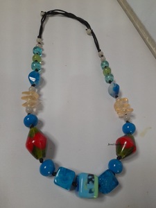 Nouveau design bijoux résine perles collier fabriqué en indien femmes cadeau fête colliers mariage - Product Image 2