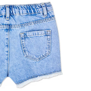 Short Streetwear en denim à logo brodé 100% coton pour hommes et femmes respirant et personnalisable en usine - Product Image 6