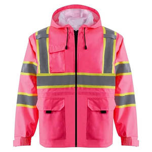 Factory Supply High Visibility Safety <b>Waterproof</b> <b>Jacket</b> with Customized Logo Wholesale Rate Good Quality - Product Image 1