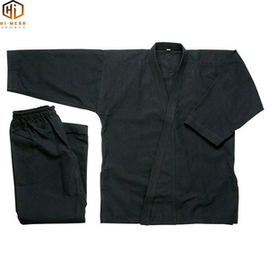 Conjuntos de uniformes de Karate negros de artes marciales, uniformes de karate de la mejor calidad personalizados - Product Image 4
