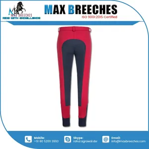 Pantalones ecuestres de cintura alta personalizados para mujeres, Parche de rodilla de Etiqueta Privada, ropa de equitación, fabricante indio - Product Image 3