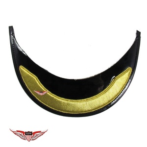 Visière de casquette en Mylar brodée à la main KEW Wholesale, avec pointe argentée pour grade militaire, pour accessoires d'uniforme de parade et de cérémonie - Product Image 1