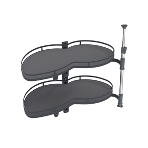 TY Durable 36" Kitchen Lazy Susan <strong>Storage</strong> Blind <strong>Corner</strong> <strong>Unit</strong> Eco-Friendly Grey Minimalist Soft-Close Two-Tier <strong>Storage</strong> in Cabinets - Product Image 6
