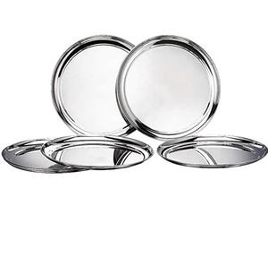 Placa inferior de acero inoxidable plateada hecha a mano no rústica de una sola pieza con diseño y material extra premium a un costo muy extremo - Product Image 3