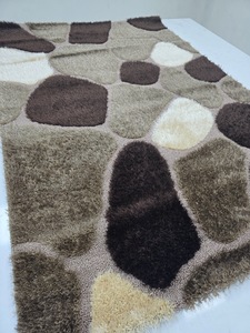 Tapis turc en jute Adiva Shaggy, réversible, à poils moyens, avec envers en latex, fabriqué à Gaziantep - Product Image 4