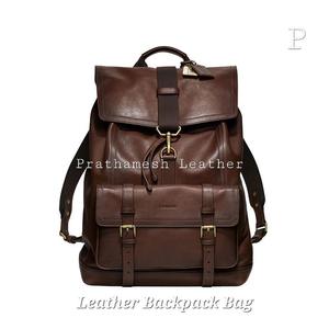 Mochila de cuero para hombre hecha a mano clásica de dos tonos Diseño seguro y espacioso Descuento directo de fábrica Precio al por mayor Tendencia - Product Image 6