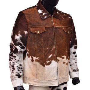 Winter Design Meilleure vente Veste en poils de vache Top Seller Original Veste en cuir lourd en poils de vache pour hommes - Product Image 4