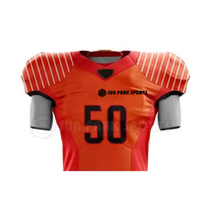 Uniforme de football américain respirant à manches courtes avec impression de logo personnalisé, marque privée, meilleur prix - Product Image 4